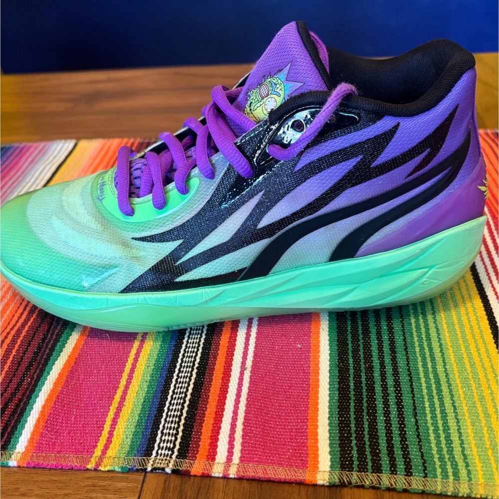 Puma‎ MB.02 Rick and Morty Mismatched Basketball Shoes Mens LaMelo Ball